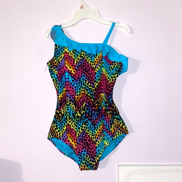 rainbow leopard swimsuit